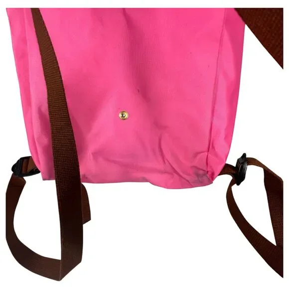 Longchamp Paris La Pliage Sac A Dos Modele Depose Candy Pink Nylon Backpack - Picture 4 of 7
